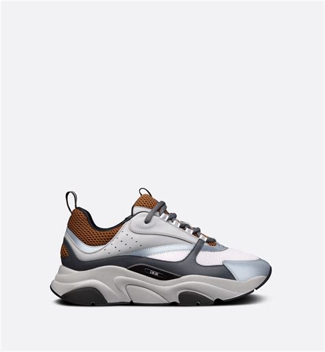 dove comprare dior b22|Sneaker B22 Mesh tecnico caffè e bianco con pelle di vitello.